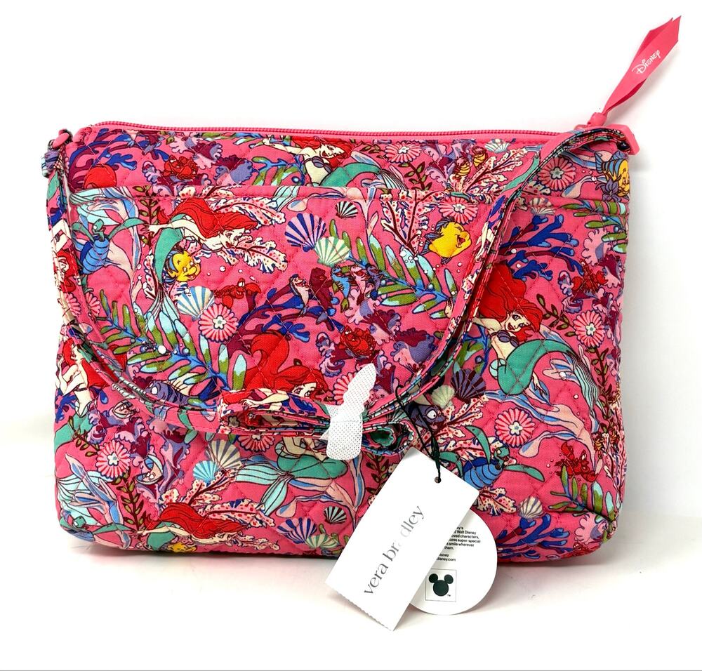 Vera Bradley Ariel’s Pink Lagoon Large Hipster Mermaid Sebastian Flounder EXACT